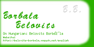 borbala belovits business card